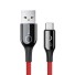 Dátový kábel USB na USB-C K544 červená