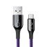 Dátový kábel USB na USB-C K544 fialová