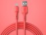 Dátový kábel USB na USB-C K667 červená