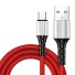 Datový kabel USB / USB-C K668 červená