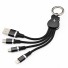 Dátový USB kábel 3v1 K576 čierna