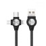 Dátový USB kábel 3v1 tmavo sivá