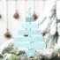 Dekorace vánoční strom dřevěný světle modrá