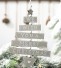 Dekorace vánoční strom dřevěný světle šedá