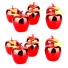 Dekoračné jablká 12 ks červená