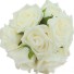 Dekoračné puget ruží - 10 kusov krémová