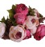 Dekoračné umelé pivonky J2454 tmavo ružová
