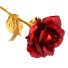 Dekorační pozlacená růže v dárkové krabičce J854 červená