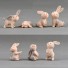 Dekoracyjne figurki króliczków 7 szt 2