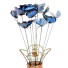 Dekoracyjny motyl do rowkowania 10 szt H897 niebieski