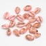 Dekoratív aranyozott kagyló 10 db rózsaszín