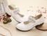 Dekoratív masnival ellátott lány balerina cipő fehér