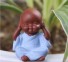Dekoratív szobor egy baba világoskék