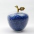 Dekoratív üveg alma kristályokkal kék