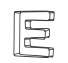 Dekoratív vas betű E