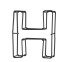 Dekoratív vas betű H