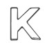 Dekoratív vas betű K