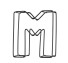 Dekoratív vas betű M