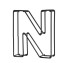 Dekoratív vas betű N