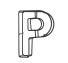 Dekoratív vas betű P
