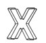 Dekoratív vas betű X