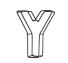Dekoratív vas betű Y