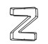 Dekoratív vas betű Z
