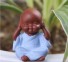 Dekorative Figur eines Babys hellblau