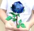 Dekoratívne krištáľová ruže modrá