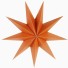 Dekoratívne papierová hviezda oranžová