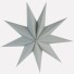 Dekoratívne papierová hviezda sivá