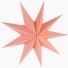 Dekoratívne papierová hviezda svetlo ružová