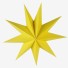 Dekoratívne papierová hviezda žltá
