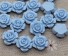 Dekoratívne ružičky 50 ks svetlo modrá