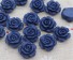 Dekoratívne ružičky 50 ks tmavo modrá