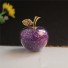 Dekoratívne sklenené jablko s kryštálmi fialová