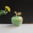Dekoratívne sklenené jablko s kryštálmi zelená
