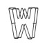 Dekoratívne železnej písmeno W