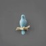 Dekorativní háček ve tvaru ptáčka světle modrá