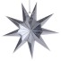 Dekorativní papírová hvězda stříbrná