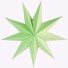 Dekorativní papírová hvězda světle zelená