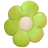 Dekorativní polštář květina 50 cm zelená