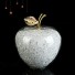 Dekorativní skleněné jablko s krystaly bílá
