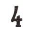 Dekorativní železná číslice 4