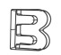 Dekorativní železné písmeno B