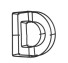 Dekorativní železné písmeno D