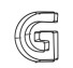 Dekorativní železné písmeno G