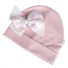 Dětská bavlněná čepice s mašlí A497 růžová