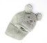 Dětská čepice s nákrčníkem ve tvaru medvídka J1853 šedá