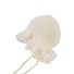 Dětská čepice s volánkem slonová kost